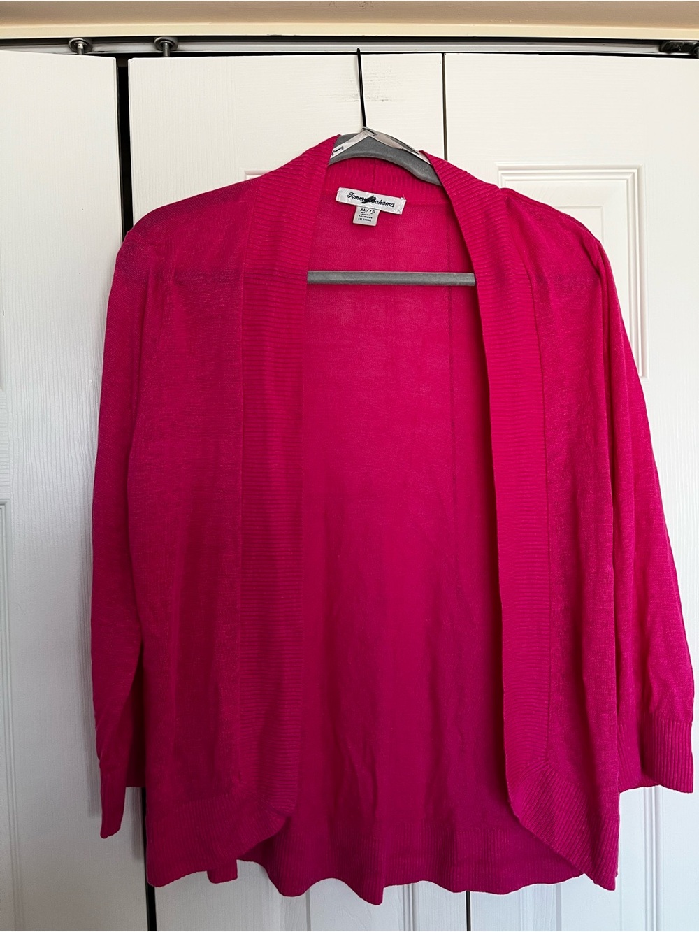 Tommy Bahama Women's Open Front Cardigan Sweater - Hot Pink